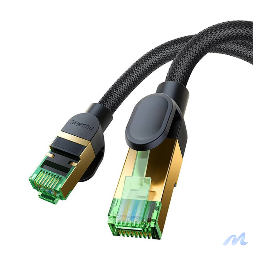 Braided network cable cat.8 Baseus Ethernet RJ45, 40Gbps, 2m (black)