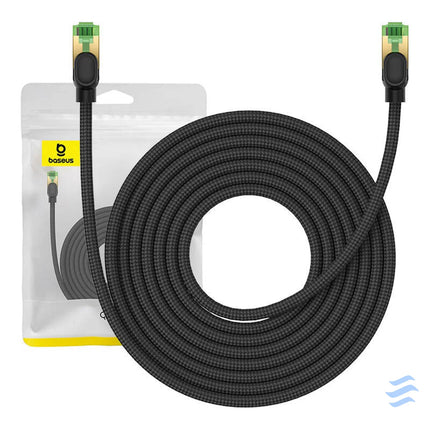 Braided network cable cat.8 Baseus Ethernet RJ45 40Gbps 8m (black) Network cables