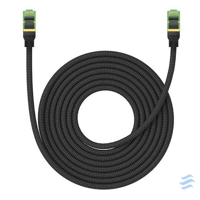 Braided network cable cat.8 Baseus Ethernet RJ45 40Gbps 8m (black) Network cables