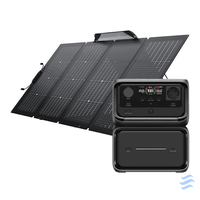 Bundle: Power station EcoFlow River 3 Max Plus + portable solar panel 220W Power stations