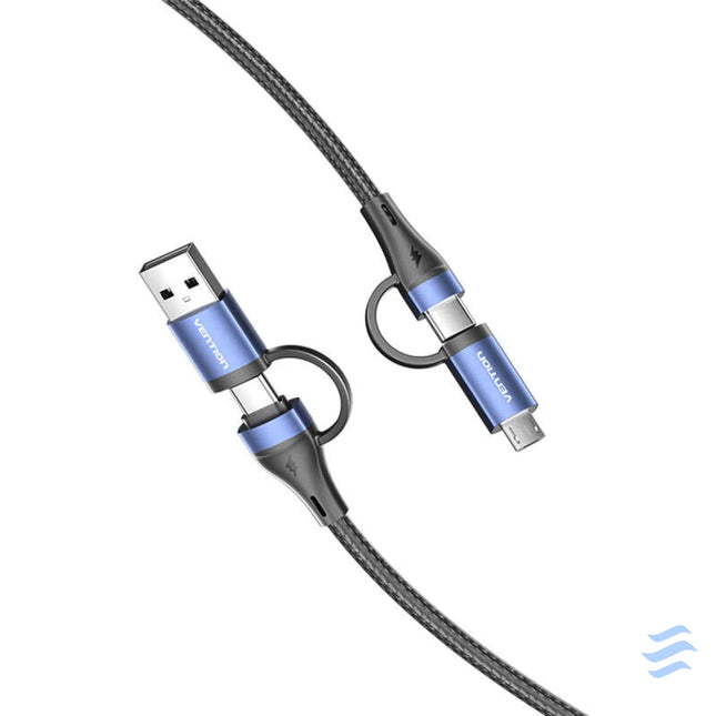 Cable 4in1 USB 2.0 Vention CTLLH 1m (black) Combo Cables