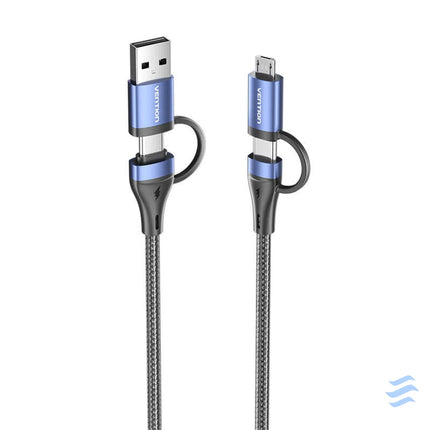 Cable 4in1 USB 2.0 Vention CTLLH 1m (black) Combo Cables
