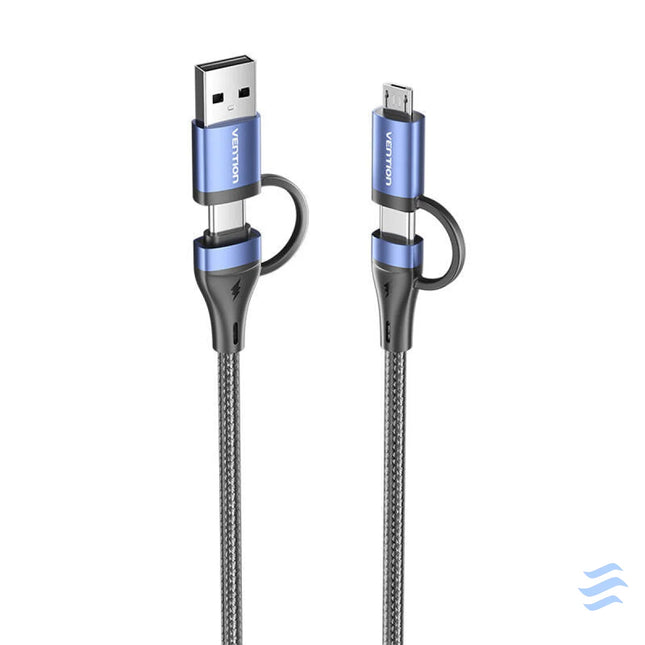 Cable 4in1 USB 2.0 Vention CTLLH 1m (black) Combo Cables