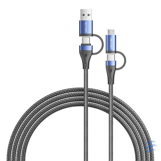 Cable 4in1 USB 2.0 Vention CTLLH 1m (black) Combo Cables