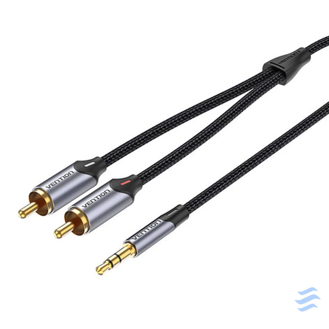 Cable Audio 2xRCA to 3.5mm Vention BCNBJ 5m (grey) Audio cables