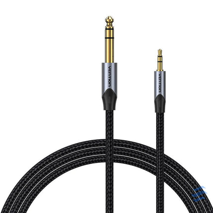 Cable Audio 3.5mm TRS to 6.35mm Vention BAUHH 2m Gray Audio cables