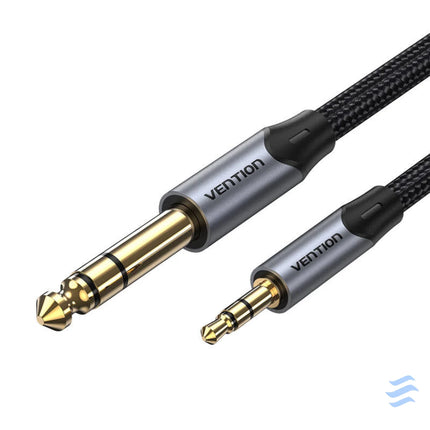 Cable Audio 3.5mm TRS to 6.35mm Vention BAUHH 2m Gray Audio cables