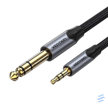 Cable Audio 3.5mm TRS to 6.35mm Vention BAUHJ 5m Gray Audio cables