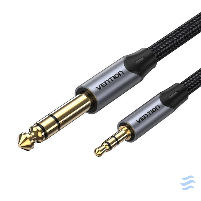 Cable Audio 3.5mm TRS to 6.35mm Vention BAUHJ 5m Gray Audio cables