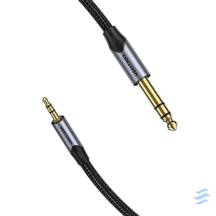 Cable Audio 3.5mm TRS to 6.35mm Vention BAUHJ 5m Gray Audio cables