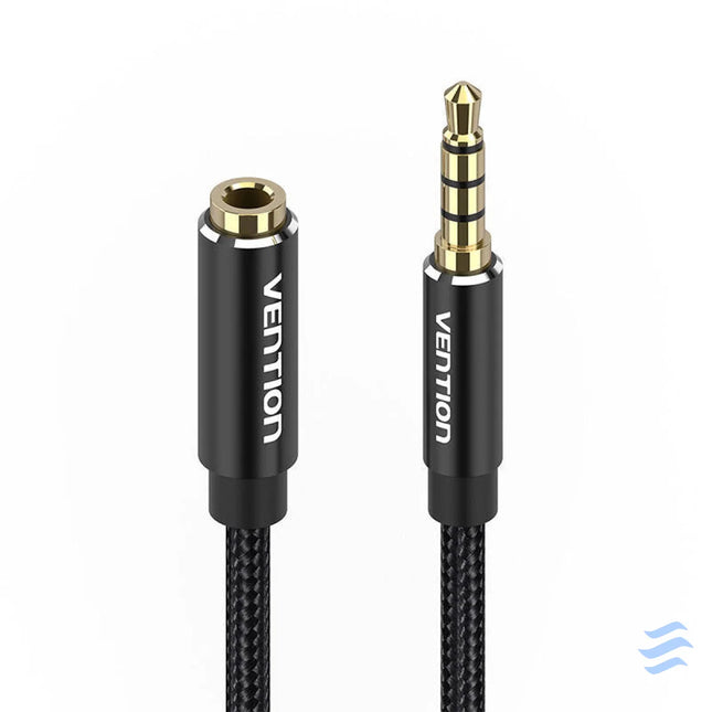 Cable Audio TRRS 3.5mm Male to 3.5mm Female Vention BHCBF 1m Black Audio cables
