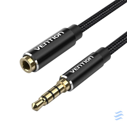 Cable Audio TRRS 3.5mm Male to 3.5mm Female Vention BHCBF 1m Black Audio cables