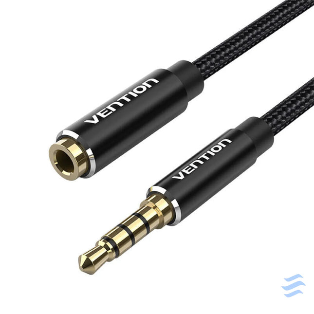 Cable Audio TRRS 3.5mm Male to 3.5mm Female Vention BHCBF 1m Black Audio cables