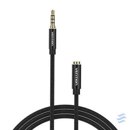 Cable Audio TRRS 3.5mm Male to 3.5mm Female Vention BHCBF 1m Black Audio cables