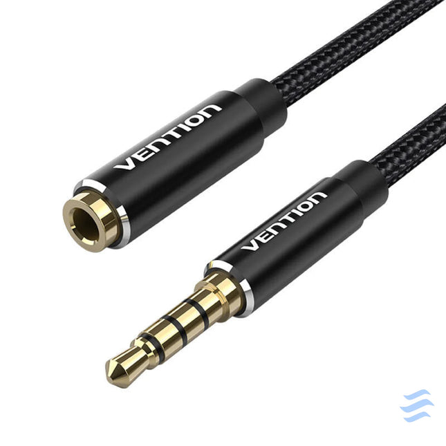 Cable Audio TRRS 3.5mm Male to 3.5mm Female Vention BHCBI 3m Black Audio cables