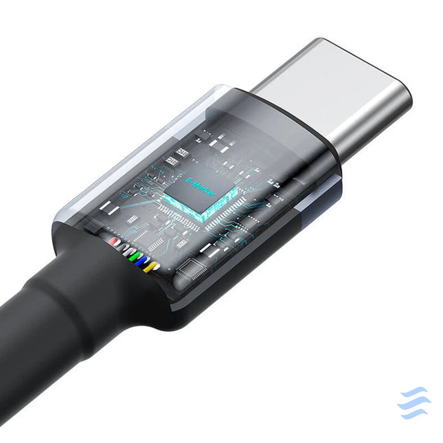 Cable Baseus Cafule USB C to USB C 100W,1m 2psc (Red Black Grey Black) USB C to USB C