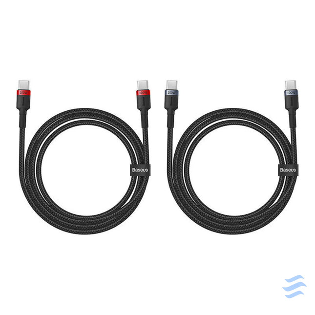 Cable Baseus Cafule USB C to USB C 100W,1m 2psc (Red Black Grey Black) USB C to USB C