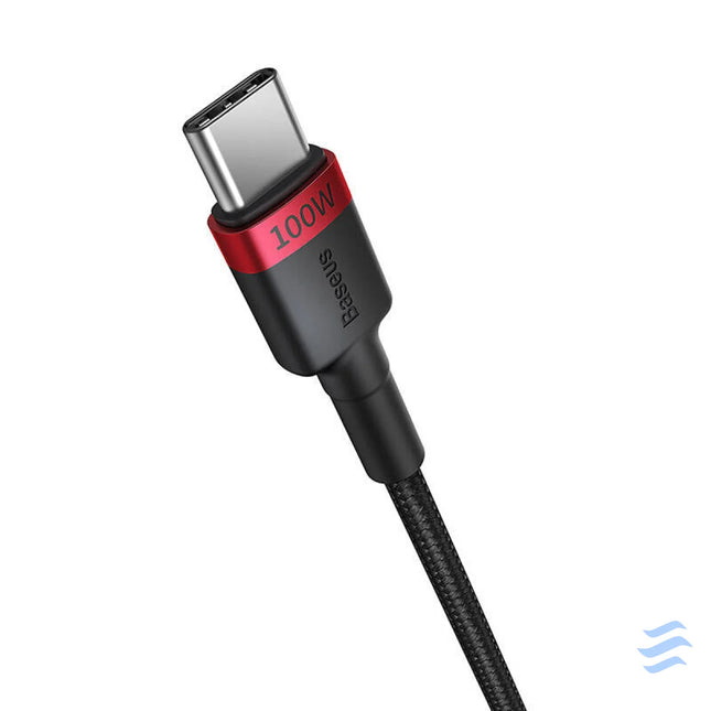 Cable Baseus Cafule USB C to USB C 100W,2m 2psc (Red Black Grey Black) USB C to USB C