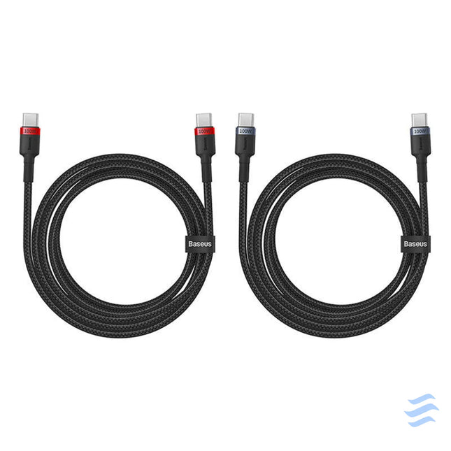 Cable Baseus Cafule USB C to USB C 100W,2m 2psc (Red Black Grey Black) USB C to USB C