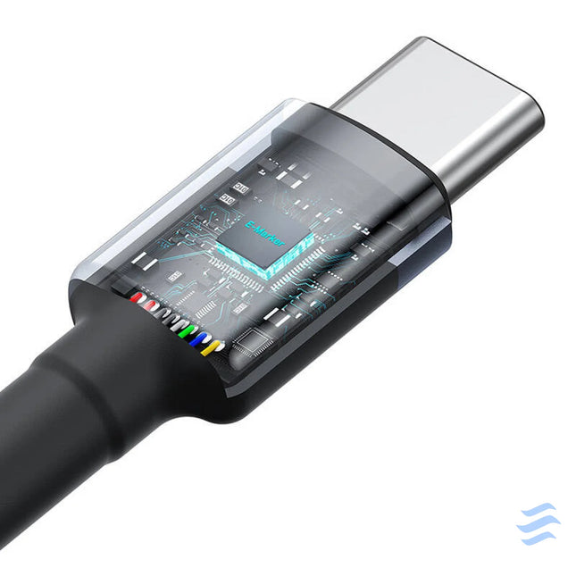 Cable Baseus Cafule USB C to USB C 100W,2m 2psc (Red Black Grey Black) USB C to USB C