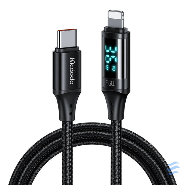 Cable Mcdodo CA 1030 USB C to Lightning 36W 1.2m (black) USB C to Lightning
