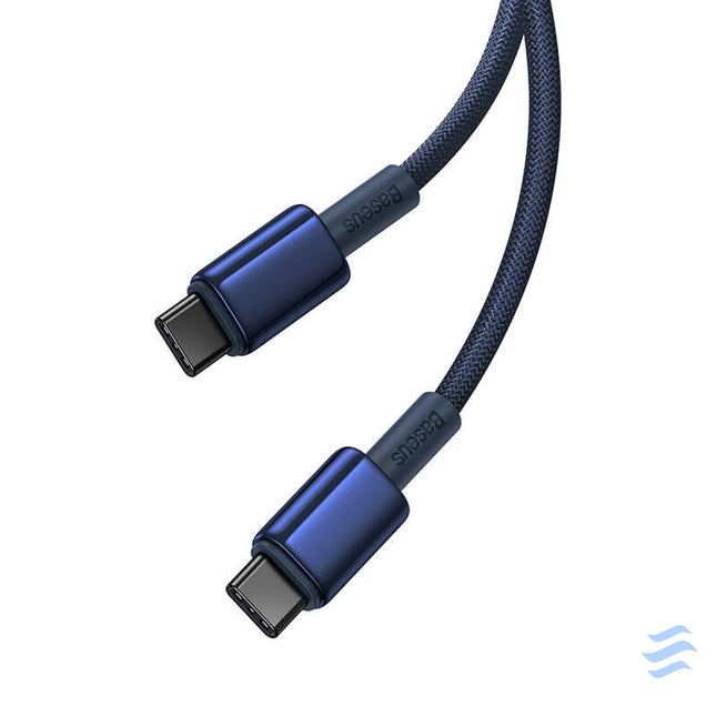 Cable USB C do USB C Baseus Tungsten Gold 100W 1m (niebieski) USB C to USB C