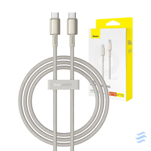 Cable USB C do USB C Baseus Tungsten Gold 100W 1m (złoty) USB C to USB C