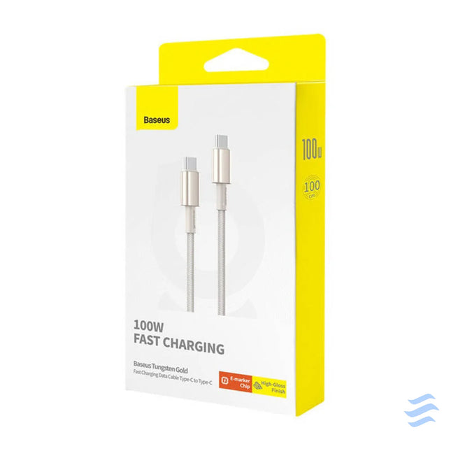 Cable USB C do USB C Baseus Tungsten Gold 100W 1m (złoty) USB C to USB C