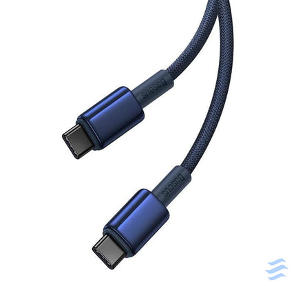 Cable USB C do USB C Baseus Tungsten Gold 100W 2m (niebieski) USB C to USB C
