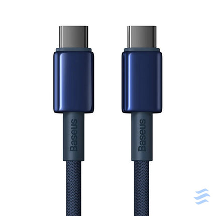 Cable USB C do USB C Baseus Tungsten Gold 100W 2m (niebieski) USB C to USB C