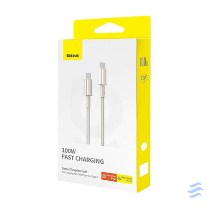 Cable USB C do USB C Baseus Tungsten Gold 100W 2m (złoty) USB C to USB C