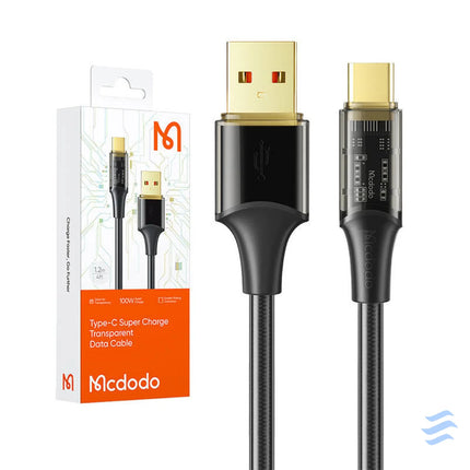 Cable USB C Mcdodo CA 2092 6A 1.8m (black) USB to USB C