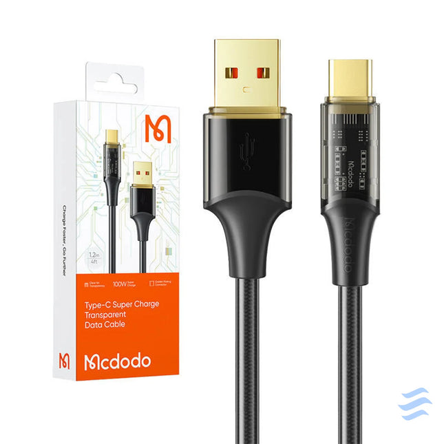 Cable USB C Mcdodo CA 2092 6A 1.8m (black) USB to USB C