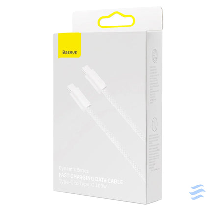 Cable USB C to USB C Baseus 100W 1m (white) USB C to USB C