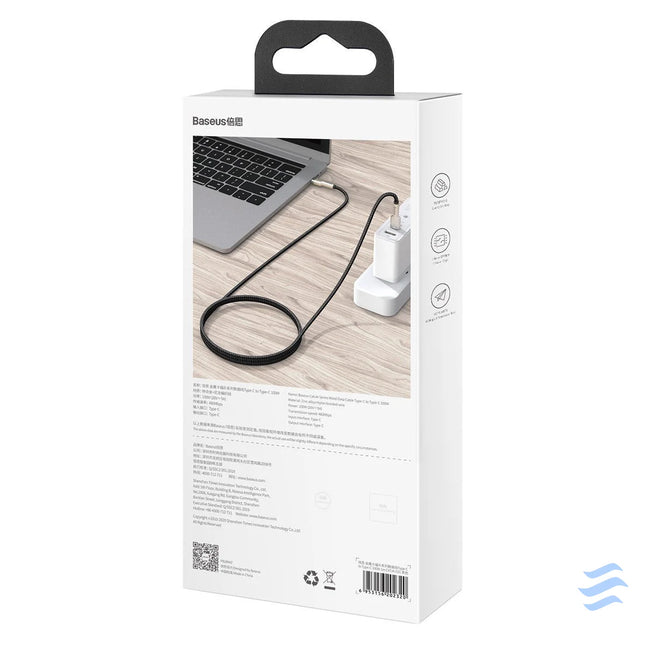 Cable USB C to USB C Baseus Cafule 100W 1m (black) USB C to USB C
