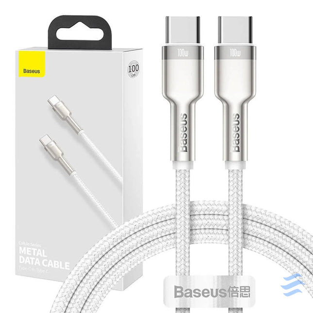 Cable USB C to USB C Baseus Cafule 100W 1m (white) USB C to USB C
