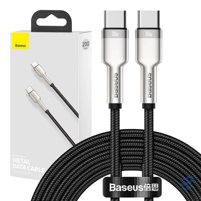 Cable USB C to USB C Baseus Cafule 100W 2m (black) USB C to USB C