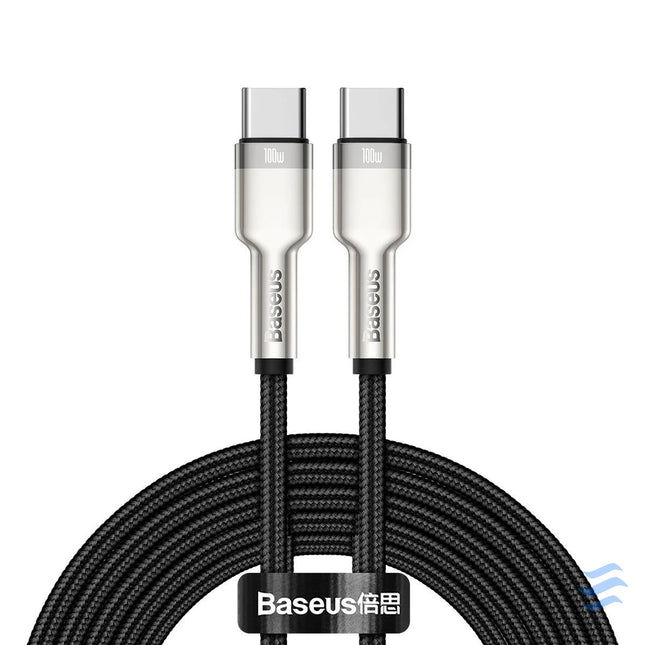 Cable USB C to USB C Baseus Cafule 100W 2m (black) USB C to USB C