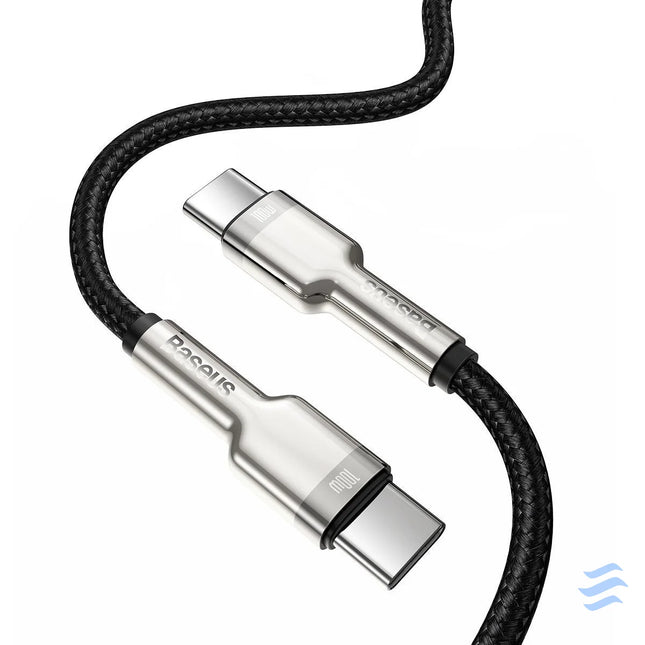 Cable USB C to USB C Baseus Cafule 100W 2m (black) USB C to USB C