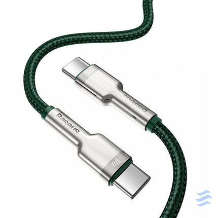 Cable USB C to USB C Baseus Cafule 100W 2m (green) USB C to USB C