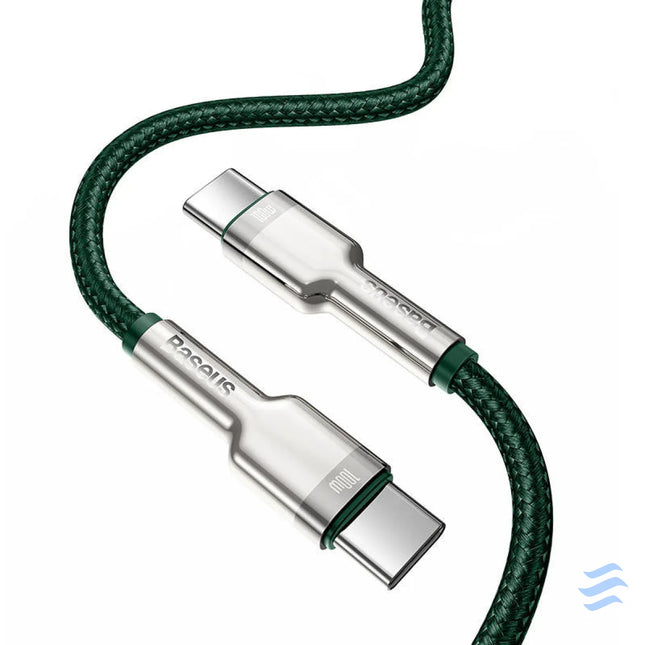 Cable USB C to USB C Baseus Cafule 100W 2m (green) USB C to USB C