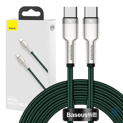 Cable USB C to USB C Baseus Cafule 100W 2m (green) USB C to USB C