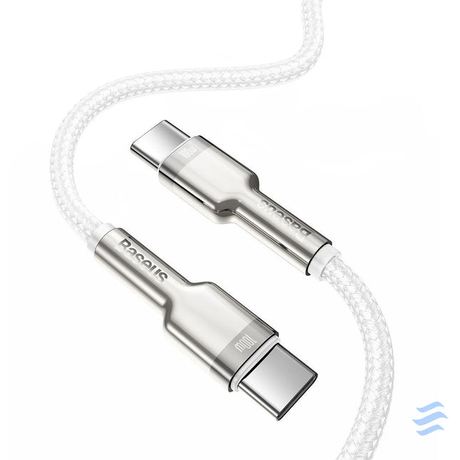 Cable USB C to USB C Baseus Cafule 100W 2m (white) USB C to USB C