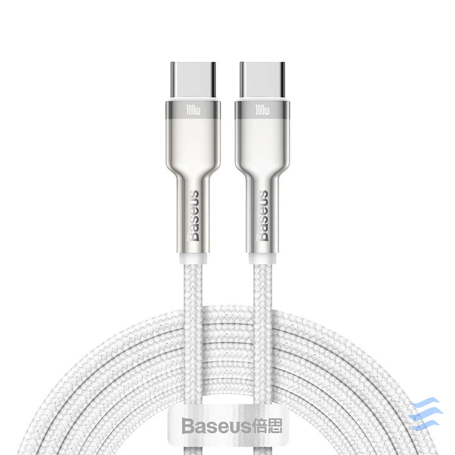 Cable USB C to USB C Baseus Cafule 100W 2m (white) USB C to USB C