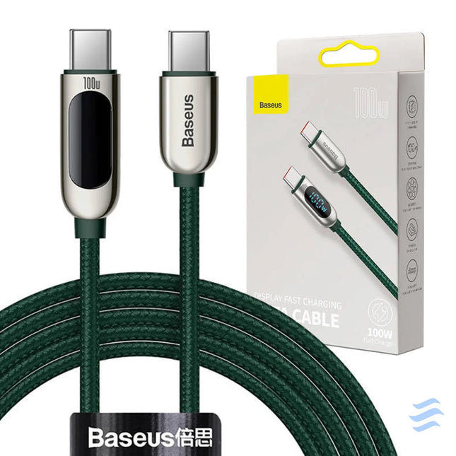 Cable USB C to USB C Baseus Display 100W 2m (green) USB C to USB C