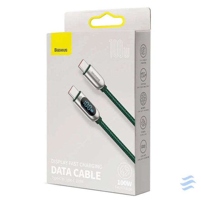 Cable USB C to USB C Baseus Display 100W 2m (green) USB C to USB C