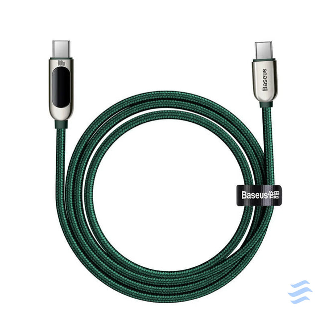 Cable USB C to USB C Baseus Display 100W 2m (green) USB C to USB C