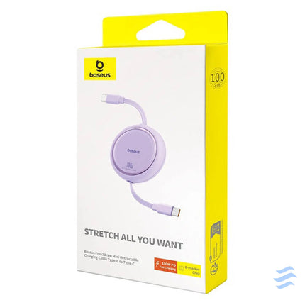Cable USB C to USB C Baseus Free2Draw PD 100W 1m (purple) USB C to USB C