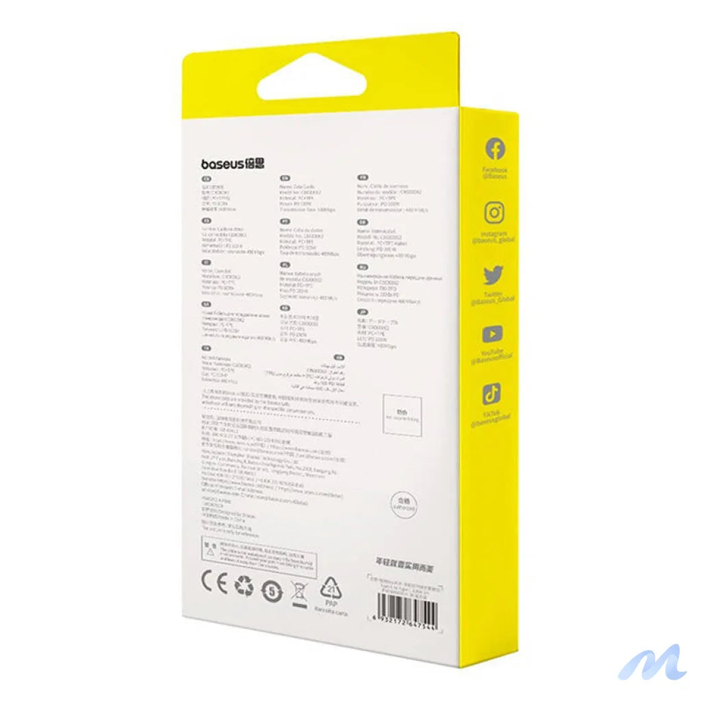 Cable USB-C to USB-C Baseus Free2Draw, PD, 100W, 1m (purple)