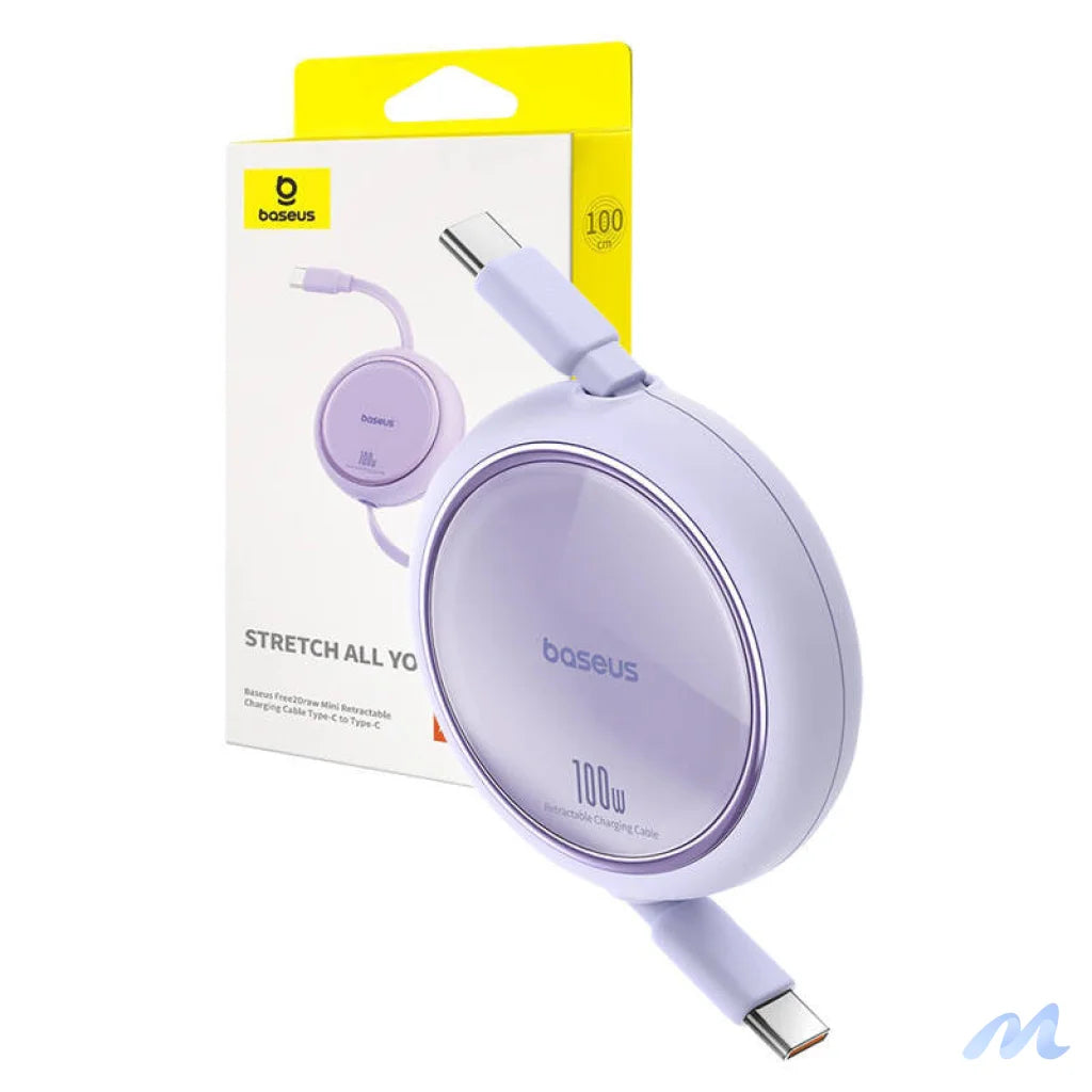 Cable USB-C to USB-C Baseus Free2Draw, PD, 100W, 1m (purple)